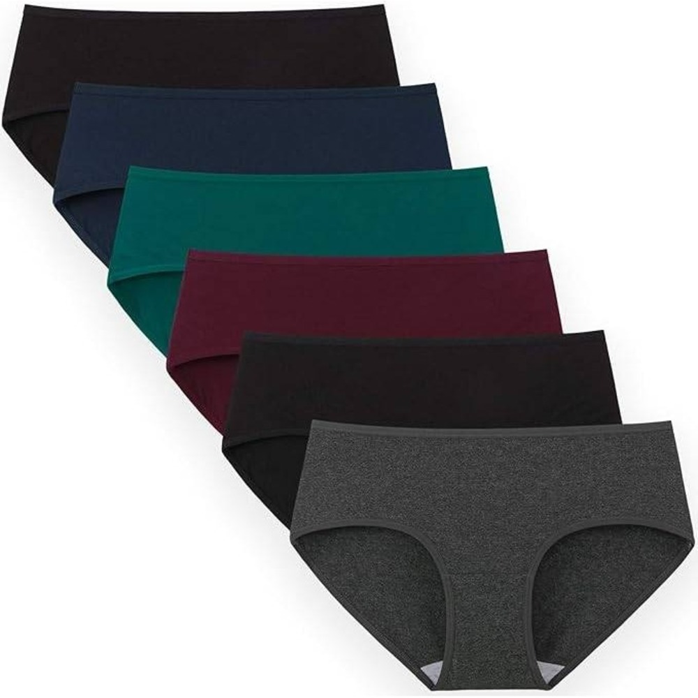 Set of 6 MSRP $26 INNERSY Women's L Underwear Cotton Hipster Panties